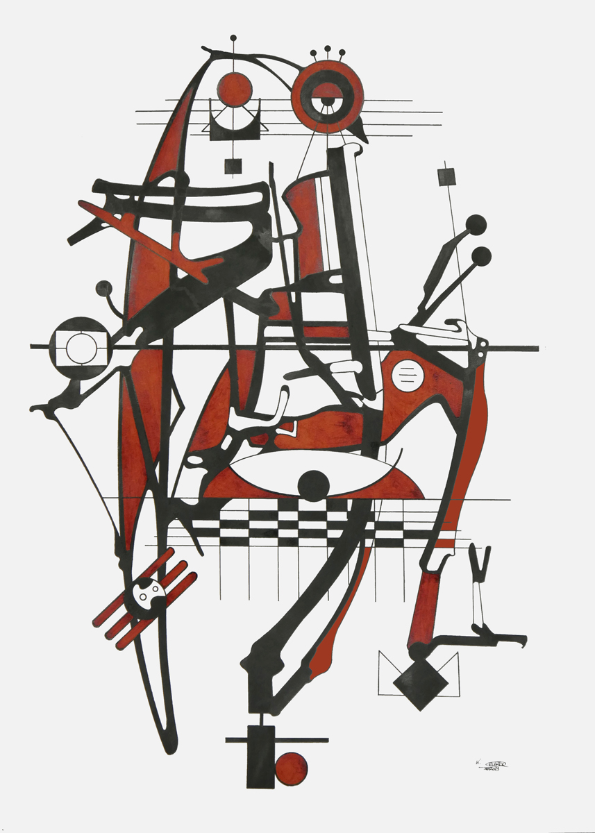 oT 72102023 Tusche auf Papier 70 x 50 cm;10/2023