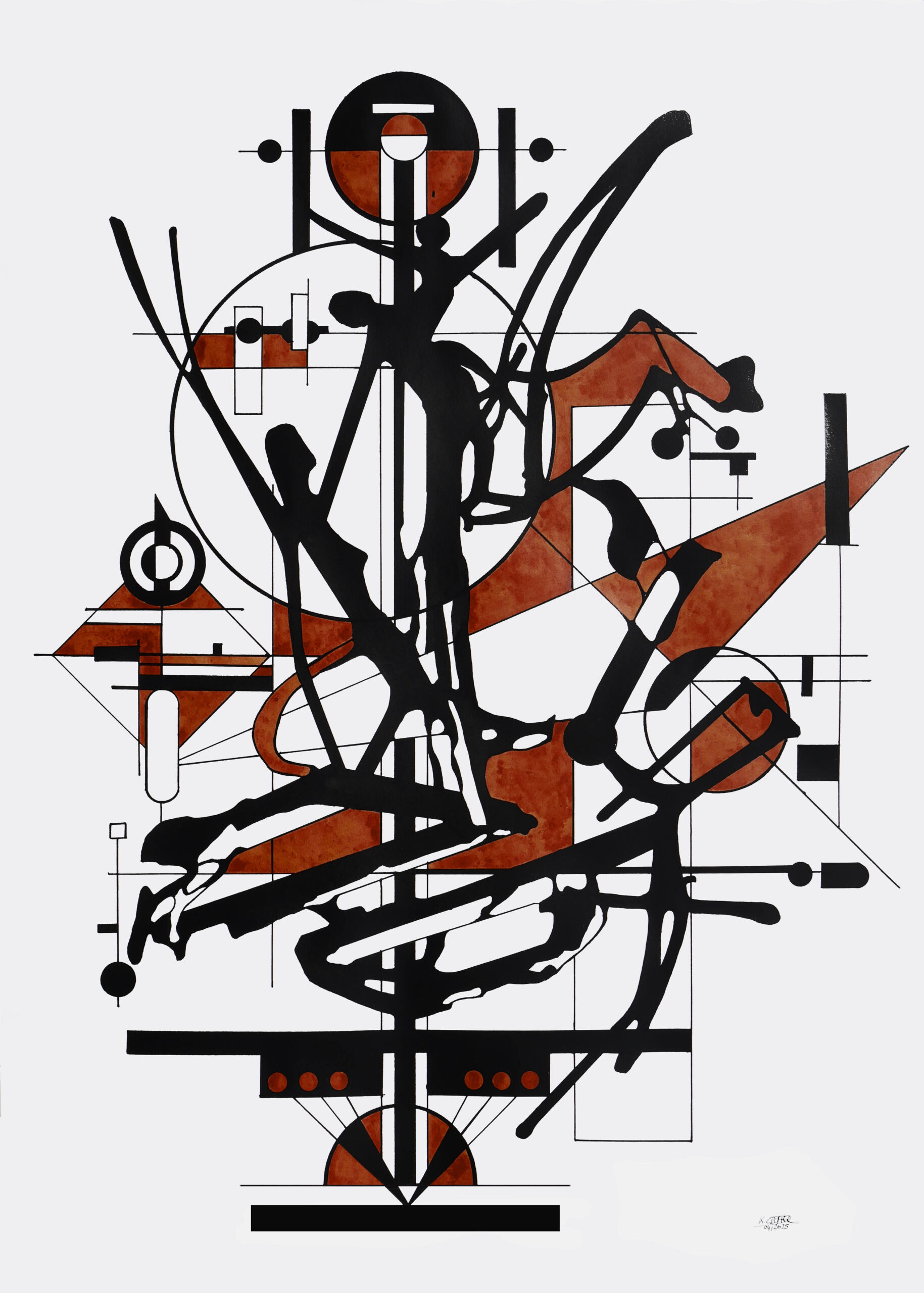 oT 82042025 Tusche auf Papier 70 x 50 cm; 04/2025