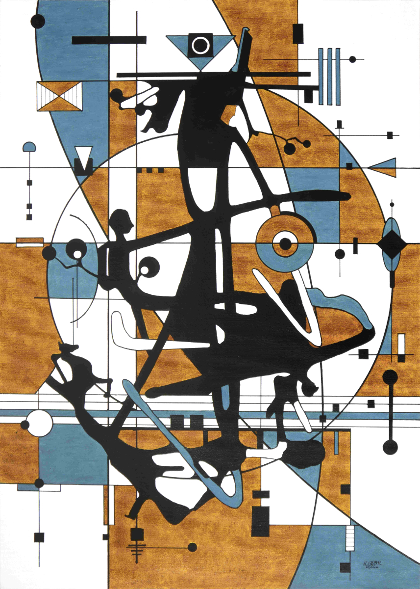 oT 84042026 Tusche auf Leinwand 70 x 50 cm; 04/2026